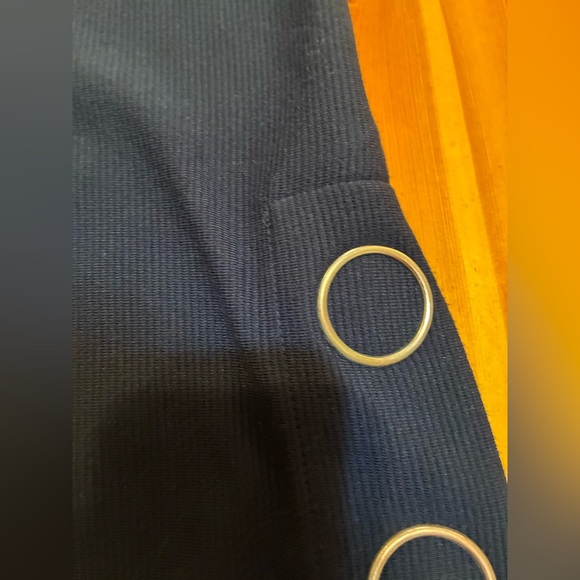 Club Monaco Navy Ribbed Dress with Button Detail - Picture 4 of 10